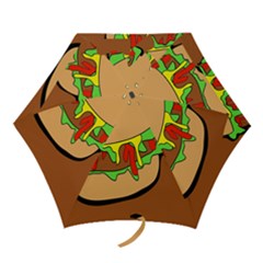 Burger Double Mini Folding Umbrellas