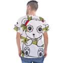 Panda China Chinese Furry Men s V-Neck Scrub Top View2
