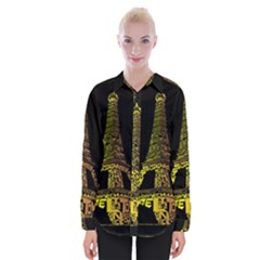 The Eiffel Tower Paris Womens Long Sleeve Shirt