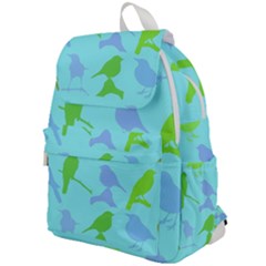 Bird Watching - Light Blue Green- Top Flap Backpack by WensdaiAmbrose