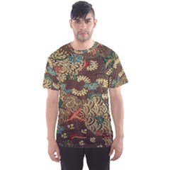 Colorful The Beautiful Of Art Indonesian Batik Pattern Men s Sports Mesh Tee