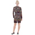 Colorful The Beautiful Of Art Indonesian Batik Pattern Button Long Sleeve Dress View2