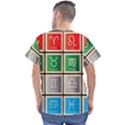 Set Of The Twelve Signs Of The Zodiac Astrology Birth Symbols Men s V-Neck Scrub Top View2