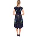 Vintage Camera Digital Cap Sleeve Front Wrap Midi Dress View2