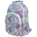 Colorful Background Multicolored Rounded Multi Pocket Backpack View1