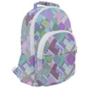 Colorful Background Multicolored Rounded Multi Pocket Backpack View2
