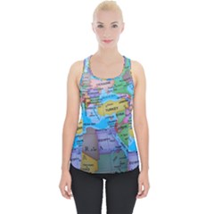 Globe World Map Maps Europe Piece Up Tank Top