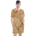 Map Discovery America Ship Train Men s Mesh Tee and Shorts Set View1