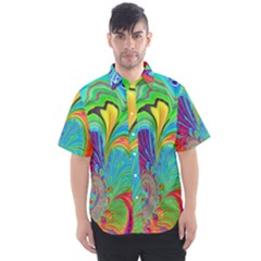 Fractal Art Psychedelic Fantasy Men s Short Sleeve Shirt