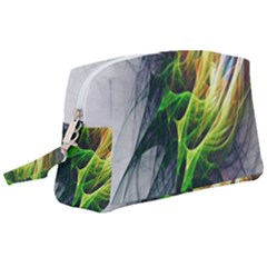 Fractal Art Paint Pattern Texture Wristlet Pouch Bag (large)