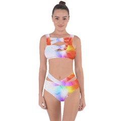 Psychedelic Background Wallpaper Bandaged Up Bikini Set 