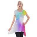 Psychedelic Background Wallpaper Short Sleeve Side Drop Tunic View1
