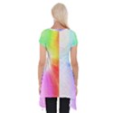 Psychedelic Background Wallpaper Short Sleeve Side Drop Tunic View2