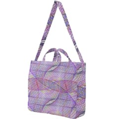 Purple Background Abstract Pattern Square Shoulder Tote Bag by Sudhe