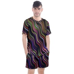 Psychedelic Background Wallpaper Men s Mesh Tee And Shorts Set
