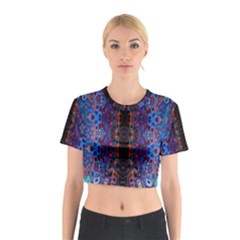 Kaleidoscope Art Pattern Ornament Cotton Crop Top