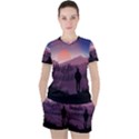 Dusk Sunset Dawn Sky Evening Women s Tee and Shorts Set View1
