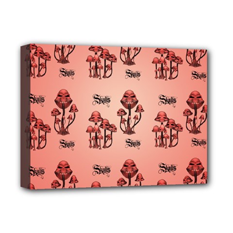 Funny Mushroom Pattern Deluxe Canvas 16  X 12  (stretched) 