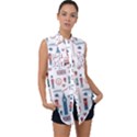 London Love Sleeveless Chiffon Button Shirt View1
