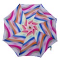 Vivid Colorful Wavy Abstract Print Hook Handle Umbrellas (Small) View1