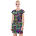 Wallpaper Background Colorful Cap Sleeve Bodycon Dress View1