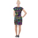 Wallpaper Background Colorful Cap Sleeve Bodycon Dress View2