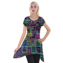 Wallpaper Background Colorful Short Sleeve Side Drop Tunic View1