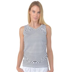 Illusion Form Shape Curve Design Women s Basketball Tank Top
