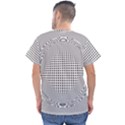 Illusion Form Shape Curve Design Men s V-Neck Scrub Top View2