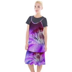 Clematis Structure Close Up Blossom Camis Fishtail Dress