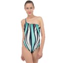 Retro Illusion Canvas Night Classic One Shoulder Swimsuit View1