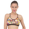 Rainbow Vintage Retro Style Kids Rainbow Vintage Retro Style Kid funny Pattern with 80s clouds Basic Training Sports Bra View1