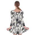 African Senufo Korhogo Tribal Ethnic Art Elements Vector Long Sleeve Skater Dress View2