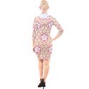 Floral Design Seamless Wallpaper Quarter Sleeve Hood Bodycon Dress View2