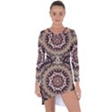 Seamless Pattern Floral Flower Asymmetric Cut-Out Shift Dress View1