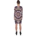 Seamless Pattern Floral Flower Asymmetric Cut-Out Shift Dress View2