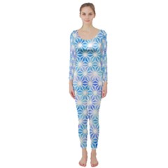 Traditional Patterns Hemp Pattern Long Sleeve Catsuit