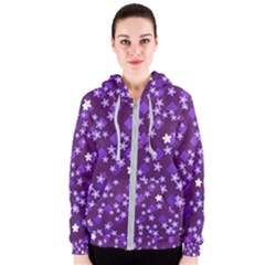 Textile Cross Pattern Square Women s Zipper Hoodie