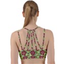 Seamless Pattern Leaf The Pentagon Line Them Up Sports Bra View2