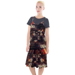 Library Tunnel Books Stacks Camis Fishtail Dress