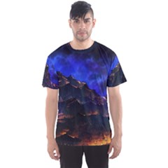 Landscape Sci Fi Alien World Men s Sports Mesh Tee