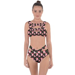 Fox And Trees Pattern Bandaged Up Bikini Set 