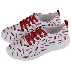 Funny Bacon Slices Pattern Infidel Red Meat Men s Lightweight Sports Shoes by genx