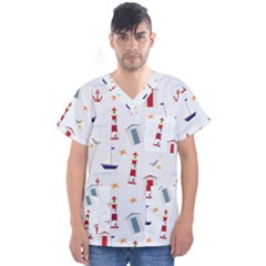 Thème Marin - Sea Men s V-neck Scrub Top