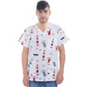 Thème Marin - Sea Men s V-Neck Scrub Top View1