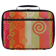 Ring Kringel Background Abstract Red Full Print Lunch Bag by Mariart