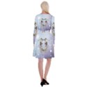 Easter Egg With Flowers Long Sleeve Velvet Front Wrap Dress View2