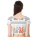 Bulgarian Folk Art Folk Art Short Sleeve Crop Top View2