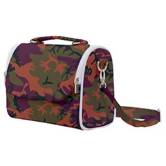 Camouflage Orange Satchel Shoulder Bag by snowwhitegirl