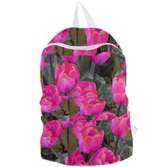 Pink Tulips Foldable Lightweight Backpack